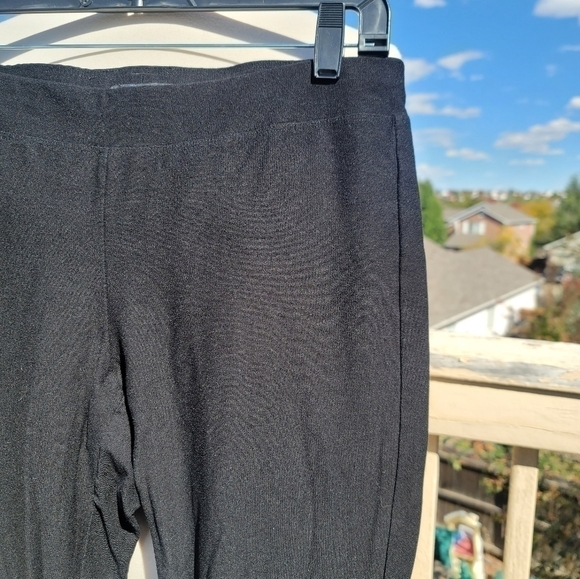 EILEEN FISHER BLACK SLIP ON ELASTIC WAIST PANTS, SZ SMALL - Picture 5 of 10